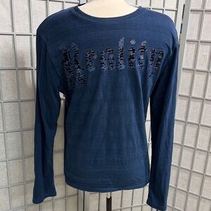 Men's Navy Long Sleeve Graphic Tee